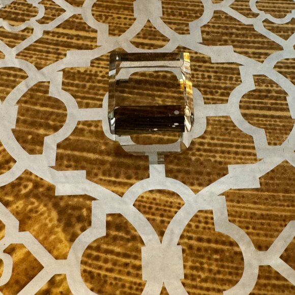 Cynthia Rowley New York Mirrored Beveled Glass Jewelry Trinket Box Golden Octago - Picture 5 of 16